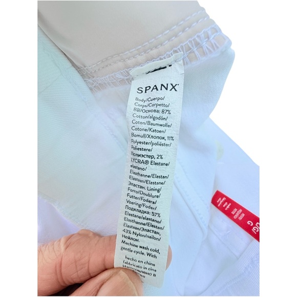 Spanx Large Petite White Pull On Jeans - Picture 8 of 9